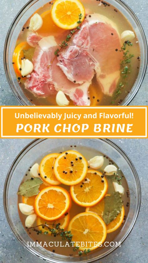 Pork Chop Brine Recipes, Brine For Pork, Pork Chop Brine, Pork Entrees, Pork Chop Recipes Baked, Pork Chop Dinner, Meat Dish, Brine Recipe, Pork Loin Recipes