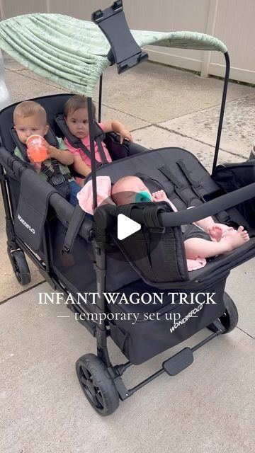 The Mini Boss on Instagram: "The two kiddos fit perfectly in the other set of seats🫶🏻  #wonderfoldwagon #wonderfold #wonderfoldw4 #wagonlife #wagonstroller #2under2 #toddlers #newborn #momtipsandtricks #momlife #sahm" Wonderfold Hacks, Wonderfold Wagon Hacks, Wagon Hacks, Stroller Hacks, Newborn Triplets, Wagon Ideas, Wonderfold Wagon, Best Wagons, Infant Seat