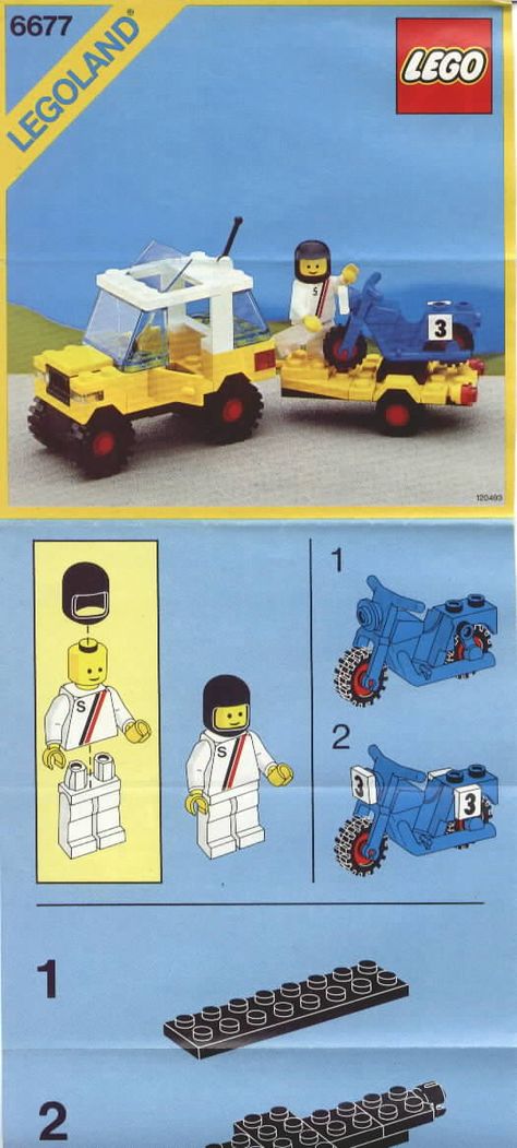 Old Lego Sets, Lego City Sets, Vintage Lego, Motocross Racing, Lego Instructions, Lego Group, Lego Design, Lego Projects, Lego City