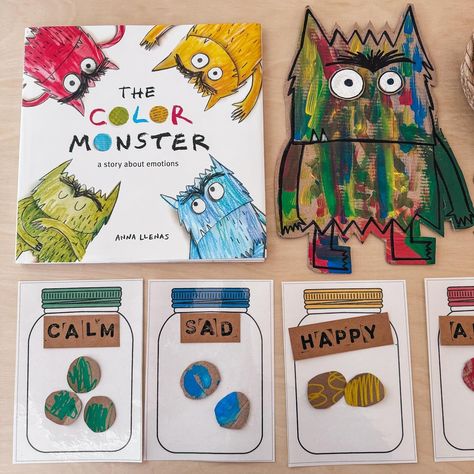 Mix It Up Book Activities, Color Monster Printable, Color Monster Activities Preschool, The Color Monster Activities Preschool, Color Monster Craft, The Color Monster, Identify Emotions, November Preschool, Ib Classroom