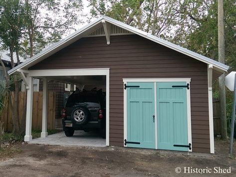 × Carport With Storage, Carport Sheds, Shed Construction, Modern Shed, Carport Designs, Storage Shed Plans, Shed Kits, Shed Plan, Backyard Sheds