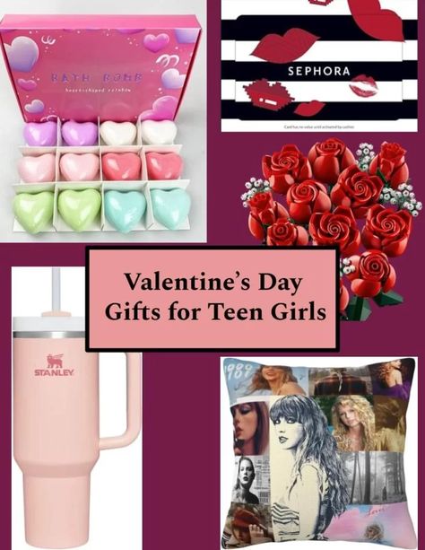 Valentine's Day Gift guide for teen girls Girls Highlights, Hershey Hugs, Best Lego Sets, Individually Wrapped Candy, Snacks Candy, Rose Scented Candle, Sephora Gift Card, Heart Shaped Candy, Starbucks Valentines