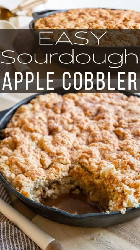 Decadent Sourdough Apple Cobbler Dessert Sourdough Apple Poptarts, Kitchen Aid Mixer Recipes Desserts, Sourdough Discard Applesauce Bread, Apple Discard Recipes, Sourdough Discard Apple Pie, Sourdough Apple Cake Recipe, Sourdough Sweets Recipes, Sourdough Discard Apple Scones, Easy Sourdough Discard Recipes Apple