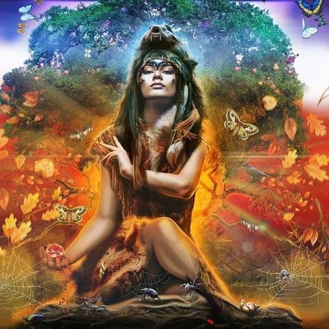 Reina 👑 on Instagram: “"To the wild woman 👑 being spiritual means: whispering to the trees 🍃🌳🍃 laughing with flowers 🌸🌹🌼 falling in love with sunsets 💞🌞…” Sacred Feminine Art Wild Women, Being Spiritual, Spirit Woman, Sacred Feminine Art, Tree Logo, Sacred Feminine, Tree Logos, Common Themes, Goddess Art