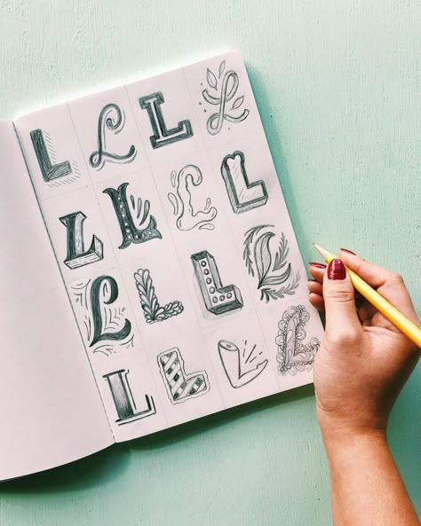 #lettering #calligraphy #guide #dropshadow #dimension #layout #composition #learn #typography #lettering #handlettering #guides #design Lauren Hom Lettering, Lauren Hom, Alfabet Font, Typographie Inspiration, Learn Hand Lettering, Hand Lettering Styles, Lettering Guide, Typography Alphabet, Hand Lettering Inspiration