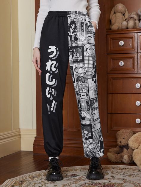 Anime Pop Art Print Sweatpants | SHEIN USA Anime Pop Art, Sweatpants Shein, Printed Sweatpants, Pop Art Print, Harem Pants, Pajama Pants, Pop Art, Pajamas, Sweatpants