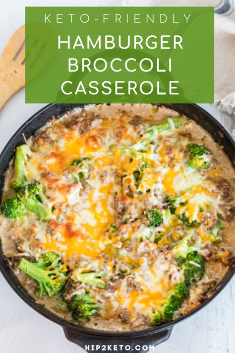 Hamburger Broccoli Casserole, Hamburger Broccoli, Healthy Hamburger Meat Recipes, Keto Hamburger, Healthy Hamburger, Cena Keto, Beef Ground, Healthy Meat Recipes, Low Carb Casseroles