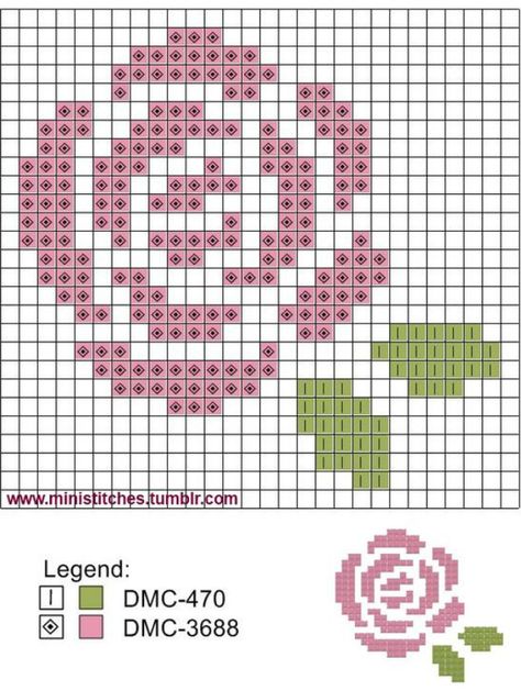 Things To Stitch, Canvas Template, Rose Cross Stitch Pattern, Tiny Cross Stitch, Tapestry Crochet Patterns, Pola Kristik, Cross Stitch Patterns Flowers, Mini Cross Stitch, Cross Stitch Borders