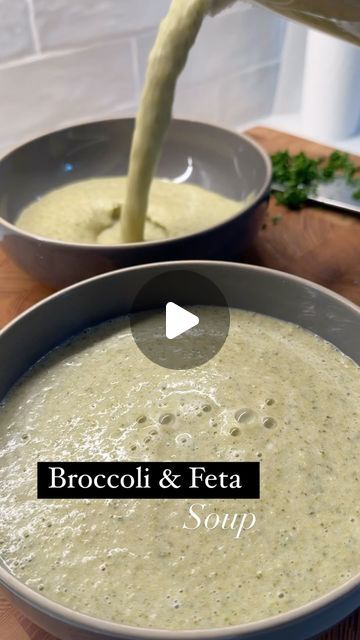 Arash Hashemi on Instagram: "💥EASY ROASTED BROCCOLI FETA SOUP This is one incredible, luxuriously delicious soup and its SO easy you will fall in love with soup season Perfect for the Holidays or a lazy night in, and the best part? It takes less than 5 minutes to prep and just about 5 ingredients Here is how to make it: 1.Roughly chop 1/2 large yellow onion. Add it to an oven safe pot or dish with 1-2 tablespoon avocado oil and 4-5 garlic cloves. 2.Roughly chop 5-6 cups of broccoli and add it to the pot. I used mostly florets here. You can use stem too if you’d like. 3.Finally, add a 6-8oz block of feta cheese. 4.Season with 2-3 generous pinches of salt, pepper, and 1 tbsp of thyme. 5.Put the lid on your pot/dish, put in the oven at 425F for 35 minutes 6.Remove from the oven at 35 Broccoli Feta Soup, Feta Soup, Broccoli Feta, Lazy Night, Delicious Soups, Soup And Stew, Soup Season, Roasted Broccoli, Delicious Soup