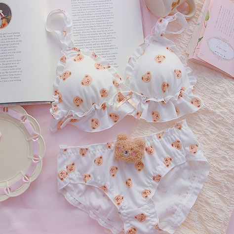 Kawaii Bras, Kawaii Pjs, Kawaii Lingerie, Pastel Lingerie, Clothes Teen, Outfits Anime, Cartoon Kawaii, Teen Outfits, Anime Clothing