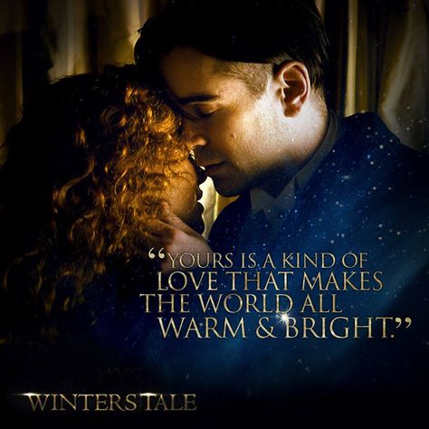 Winter’s Tale (2014) Movie Quote #film Winters Tale Quotes, Winters Tale, Movie Kisses, Jessica Brown Findlay, Jessica Brown, Movie Sites, Winter's Tale, Colin Farrell, Costume Drama