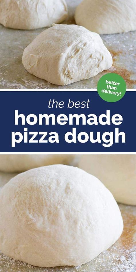 My all-time favorite homemade pizza dough recipe, this recipe has been tried and tested week after week, making the best homemade pizza. My family now likes homemade pizza better than take-out! #recipe #pizza #pizzadough #homemadepizza Best Homemade Pizza Dough Recipe, The Best Homemade Pizza Dough Recipe, The Best Homemade Pizza Dough, Best Homemade Pizza Dough, The Best Homemade Pizza, Homemade Pizza Dough Recipe, Pizza Lasagna, Resep Pizza, Pasta Per Pizza