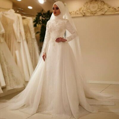 Wedding Dresses Muslim, Dress Islamic, Muslim Wedding Dress, Muslim Wedding Dresses, Full Tulle Skirt, Gaun Fashion, Islamic Wedding, Dress Muslim, Islamic Dress