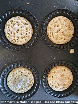 Piemaker Recipes Mini Pies, Crumpets Recipe Easy, Pie Maker Recipes Ideas, Breville Pie Maker, Pie Maker Recipes, Homemade Crumpets, Mini Pie Maker, Crumpet Recipe, Mini Pie Recipes