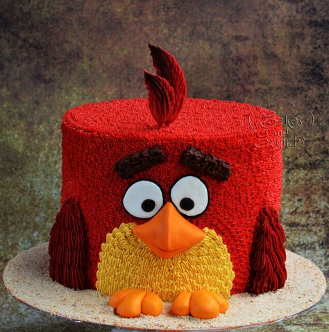 Hima Bindu, Angry Birds Birthday Cake, Bird Birthday Parties, Angry Birds Cake, Angry Birds Party, Bird Cakes, Bird Birthday, Cartoon Cake, Baby Birthday Cakes