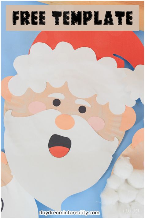 Create a festive atmosphere with our Paper Plate Santa Craft! This DIY project is perfect for Christmas activities at home or in classrooms. Using our free printable template, children can craft their own Santa Claus with a paper plate and cotton balls for a fluffy beard. It's ideal for toddlers, preschoolers, and kindergarteners to enjoy a fun, hands-on experience during the holiday season. Spark creativity and fine motor skills development with this simple and engaging craft idea! Santa Paper Plate Craft, Santa Crafts For Toddlers, Christmas Activities At Home, Paper Plate Santa Craft, Santa Craft For Kids, Paper Plate Santa, Printable Santa Claus, Santa Craft, Santa Template