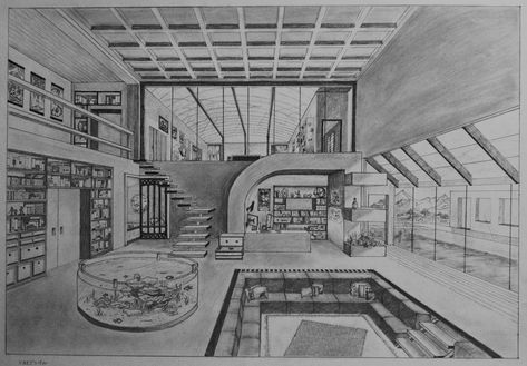 1 Point Perspective Room Photography, Interior Two Point Perspective, 3 Point Perspective Interior, Drawing Perspective Room, One Point Perspective Room Interiors, One Point Interior Perspective, 1 Point Perspective Interior, One Point Perspective Drawing Interior, 3 Point Perspective Drawing Interior