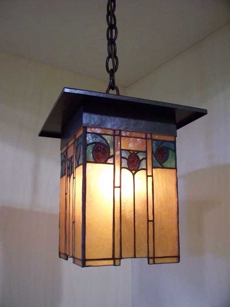 arts+and+crafts+style+artwork | arts and crafts style lantern with hammered copper and art glass Lamp Hanging, Stained Glass Panels, Glass Panels, Light Fixture, Art Glass, Stained Glass, Arts And Crafts, Copper, Ceiling