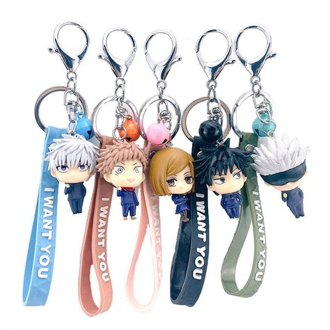 PRICES MAY VARY. Plastic Imported Snap Hook closure Hand Wash Only *Style：This is a cute keychain for anime JJK 5PC charecter cosplay keychain. *Material: plastic. *Size：5*2cm；A small doll keychain containing five characters. *Occasions：Can be used as a gift or to participate in various anime cosplay, events, parties, Christmas, Halloween. 1 Doll Keychain, Yuji Itadori, Anime Accessories, Best Anime, Anime Merchandise, Metal Keychain, Anime Gifts, Cute Keychain, Anime Cosplay