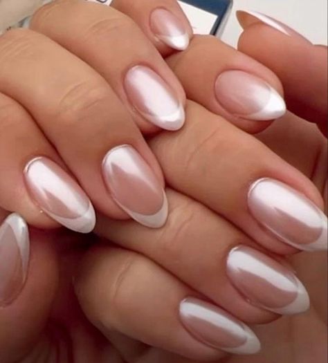 Elevate your bridal look with these exquisite French almond coffin nails, meticulously handcrafted for a touch of elegance. Perfect for your special day, these acrylic extensions blend classic French style with modern sophistication. Each set is lovingly made in France, ensuring a unique and high-quality finish that will make your wedding ensemble truly unforgettable. Explore the charm of handmade nails and add a chic, personalized touch to your bridal beauty. Ideal for brides seeking a timeless yet contemporary nail design. Wedding Day Nails, Birthday Nail Designs, White Tip Nails, Nagel Tips, Short Almond, Acrylic Press On Nails, Geometric Nail, White Nail Art, Blue Nail Designs