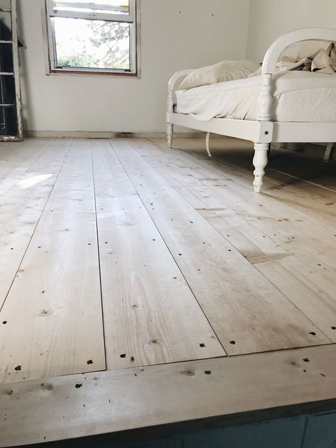 Guest Bedroom Inspiration, Wide Plank Hardwood Floors, Guest Bedroom Makeover, Farmhouse Renovation, Wood Floors Wide Plank, Wide Plank Flooring, Pine Floors, Wooden Floor, Bedroom Flooring