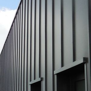 zinc wall cladding Zinc Cladding, Warehouse Conversion, Wall Cladding Panels, Facade Panel, Metal Facade, Metal Cladding, Cladding Panels, Red Quartz, Standing Seam