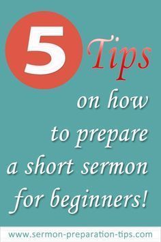 We often make sermon preparation difficult. It doesn't need to be difficult. Check out the 5 tips on how to prepare a short sermon for beginners. Sermon Ideas Messages, Sermon Preparation, Youth Sermons, Sermons For Kids, Bible Preaching, Spiritual Ideas, Sermon Illustrations, Devotions For Kids, Winter Bulletin