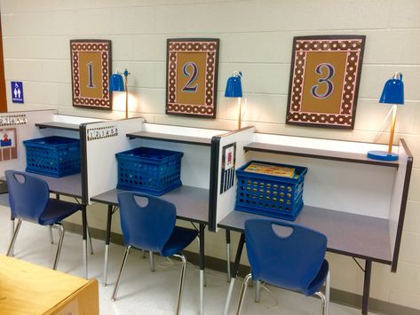 Iss Classroom Setup, Special Education Independent Work Stations, Reset Rooms For School, Sped Kindergarten Classroom, Teacch Classroom Setup, Asd Classroom Setup, In School Suspension Classroom Ideas, Aba Classroom Setup, Resource Room Ideas