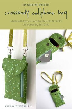 Phone Bag Pattern, Pochette Portable, Desain Tote Bag, Cellphone Bag, Tas Mini, Bags Patterns, Sewing Machine Projects, Sewing Things, Diy Bag Designs