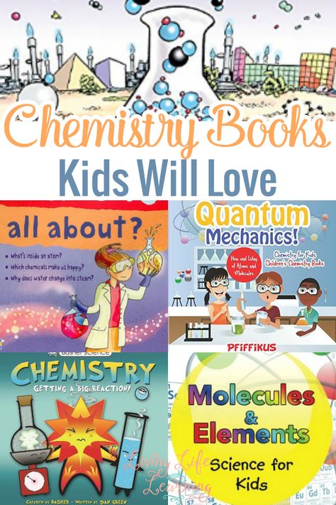 Chemistry Books Kids will Love. (2017, February 21). Retrieved February 18, 2018, from https://www.livinglifeandlearning.com/chemistry-books-kids-will-love.html **  This is a list of chemistry books that kids will find fun and engaging. These books are packed with pictures and characters that make memorizing science less boring and painful for students. These books also contain hands on experiments that could be preformed in class. Books About Science, Think Like A Scientist, What Is A Scientist, Chemistry For Kids, Books Science, Stem Books, About Science, Science Chemistry, Science Themes