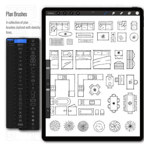 Elevating Every Space with the Brilliance of Sketching Sketchy Style, Interior Design Sketchbook, Aesthetic Architecture, Architecture Drawing Plan, Interior Architecture Drawing, Plans Architecture, Procreate Brushes Free, Interior Design Sketches, Procreate Tutorial