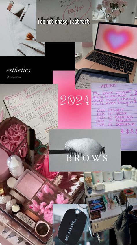 An estheticians dream! Beauty School Cosmetology, Esthetician Inspiration, Esthetician School, Vision Board Collage, Esthetician Room Decor, Business Vision Board, Esthetics Room, Beauty Crush, Digital Board