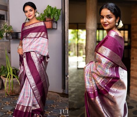 These Sarees Perfectly Defines Elegance And Grace!! • Keep Me Stylish Kanchipuram Silk Saree Wedding Latest, Saree Bride, Saree Color Combinations, House Elevations, South Indian Wedding Saree, Keep Me Stylish, Sarees For Girls, Saree Photos, Mysore Silk Saree