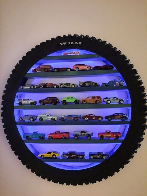 Hot Wheels Room, Toddler Boy Room Decor, Hot Wheels Display, Bedroom Ideas For Small Rooms, Cars Room, Car Bedroom, Toddler Boys Room, Diy Play Kitchen, Studio Apartment Decorating