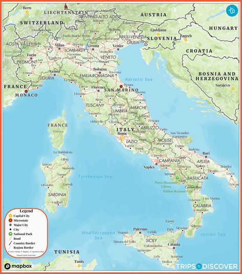 Map of Italy (With Cities & Regions) – Trips To Discover Map Of Italy Cities, Map Of Italy Regions, Map Of Italy, San Gennaro, Italian Village, Italy Map, Regions Of Italy, Naples Italy, Southern Europe