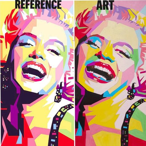 #marilynmonroe #postercolor #art #painting #portrait Colourful Portraits, Pop Art Marilyn, Marilyn Monroe Pop Art, Art Kits For Adults, Portraits Pop Art, Monroe Marilyn, Marilyn Monroe Portrait, Pop Art Colors, Arts And Crafts For Adults