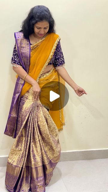 How To Saree Draping Styles, Two Saree Draping Styles, Saree Draping With Dupatta, Dupatta Draping Styles On Gown, New Style Saree Draping, Saree With Dupatta Draping, Diy Draping, Saree With Dupatta, Different Saree Draping Styles