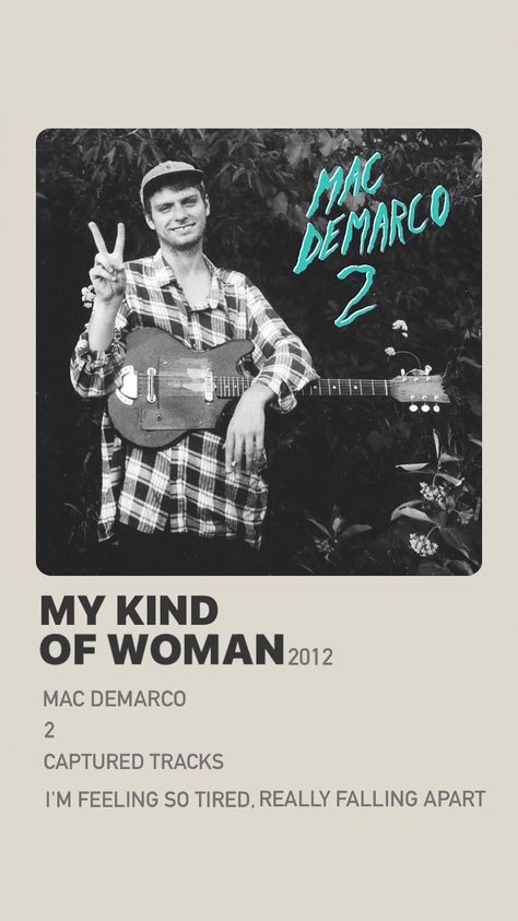 Mac Demarco 2, Musica Spotify, Mac Demarco, Music Poster Design, Cover Wallpaper, Poster Room, Music Album Covers, Polaroid Pictures, My Kind Of Woman