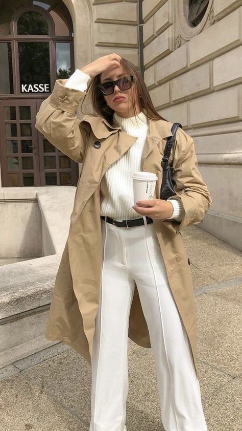 Korean Trench Coat Outfit, Beige Trench Coat Outfit, Trench Coat Outfit Ideas, Trench Coat Outfit Spring, Afternoon Activities, Coat Outfit Ideas, Trench Outfit, Mode Hijabi, Beige Trench Coat