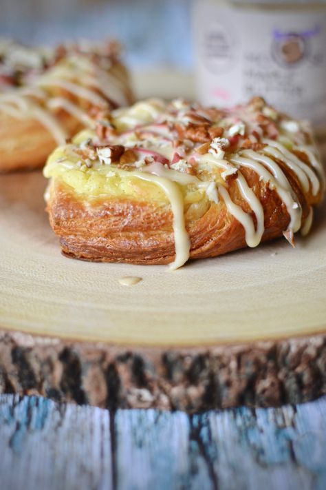 Maple, Apple and Pecan Danish Pasties | Frances Auty Bakes Pecan Danish Recipe, Pecan Danish, Breakfast Danish, Danish Pastry Dough, Maple Desserts, Apple Danish, Danish Pastries, Breakfast Pastry, Puff Pastry Desserts