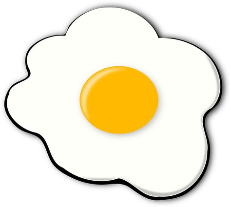 Free Vector Graphic: Egg, Fried, Food, Breakfast, Yolk - Free Image on Pixabay - 35939 Egg Pictures Image, Egg Yolk Drawing, Egg Drawing, Egg Clipart, Egg Snacks, Sunnyside Up Eggs, Telur Dadar, Egg Pictures, مشروعات العلوم