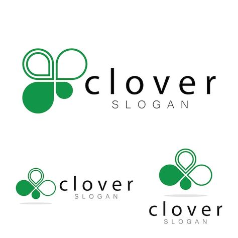 Vector logo design inspiration icon illu... | Premium Vector #Freepik #vector #clover-logo #luck #lucky-clover #clover Clover Designs Logo, Clover Logo Design, Lucky Logo, Healing Symbol, Clover Logo, Kurdish Clothes, Healing Symbols, Jewelry Logo Design, Moringa Leaves