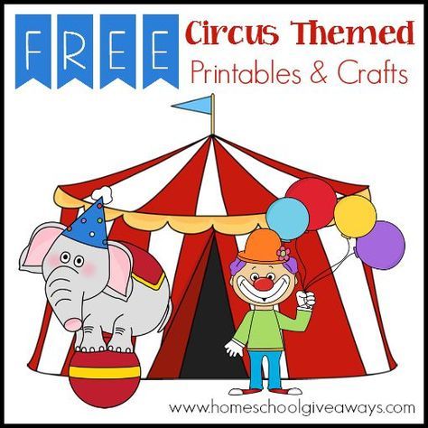 FREE Circus Themed Printables and Crafts Circus Theme Printables, Preschool Carnival Games, Circus Crafts For Kids, Circus Preschool, Circus Crafts Preschool, Circus Week, Circus Images, Carnival Classroom, Preschool Circus