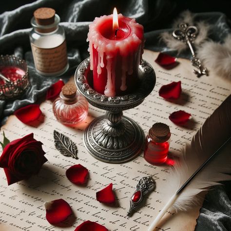 Red Candle Magic Spell, Love Spell Aesthetic, Red Magic Aesthetic, Red Candle Magic, Candle Love Spells, Red Academia, White Magic Love Spells, Love Spell Candle, Real Spells