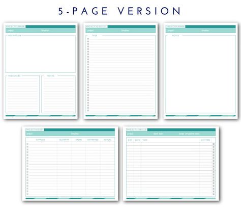 Project Planners, Printable Project Planner, Planner Sewing, Project Journal, Sewing Planner, Project Planner Template, Project Planner Printable, Weekly Planner Free Printable, Organizer Planner