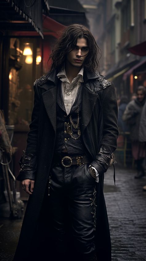 Male vamp created with AI by Amanda Church Goth Male, Outfits Goth, Male Vampire, Vampire Fashion, Male Witch, Goth Guys, Gothic Men, Vampire Costume, Vampire Art