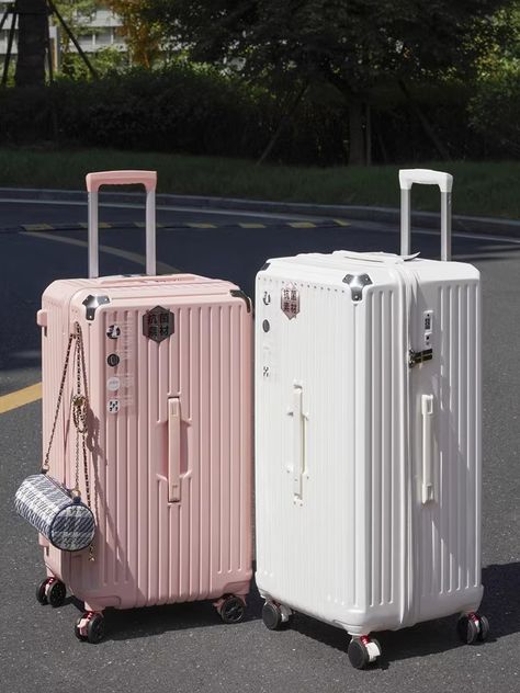 20/28/36/50 Inch Large Size Suitcase Rectangular Carry-on Luggage PC Suitcases Travel Trolley Case Trolley Bags Aesthetic, Aesthetic Trolley Bag, Suitcase Set For Women, Trolley Bags Travel Women, Cute Suitcase Aesthetic, Suitcases Aesthetic, Aesthetic Suitcase, Suitcases For Travel, Statement Sweaters