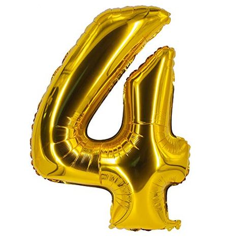 4 Balloon Number, Number 4 Balloon, Wishes Song, Happy Birthday Wishes Song, Number Balloons Birthday, Birthday Wishes Songs, Gold Number Balloons, Cactus Cake, Birthday Party Balloons