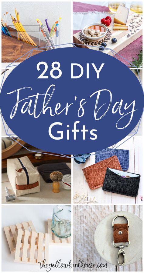 28 Awesome Last Minute DIY Father's Day Gifts - The Yellow Birdhouse Diy Father's Day Gifts From Daughter, Handmade Father's Day Gifts, Fathers Day Gift Basket, Diy Father's Day, Easy Fathers Day Craft, Homemade Fathers Day Gifts, Diy Gifts For Dad, Handmade Gifts Diy, Themed Gift Baskets