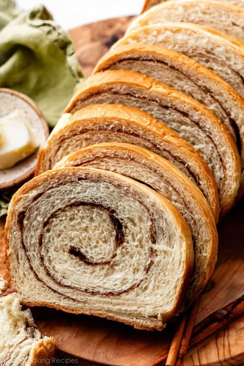 Special Bread Recipes, Aesthetic Bread, Cinnamon Swirl Bread Recipe, Swirl Bread Recipe, Cinnamon Bread Recipe, Baking Aesthetic, Sallys Baking, Yeast Recipes, Bread Ideas